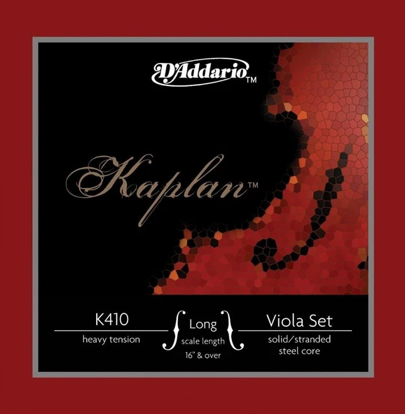 VIOLA TEL SETİ, KAPLAN, LONG SCALE 16" & OVER, HEA