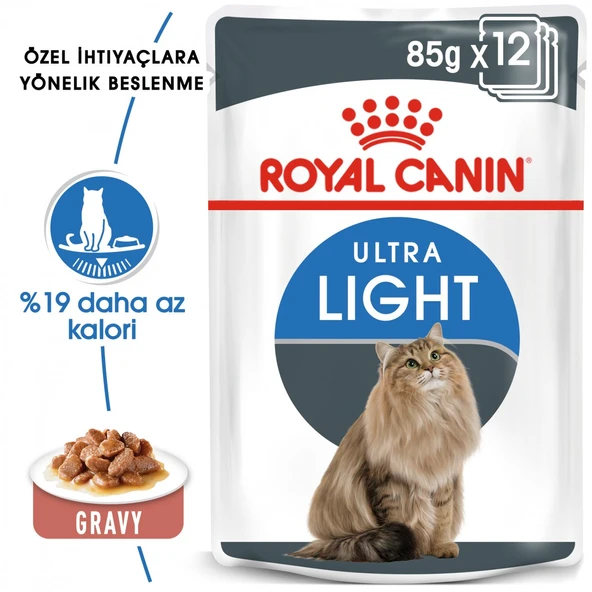 Royal Canin Gravy Ultra Light Pouch Diyet Yaş Kedi Maması Pouch 85 Gr ürün görseli