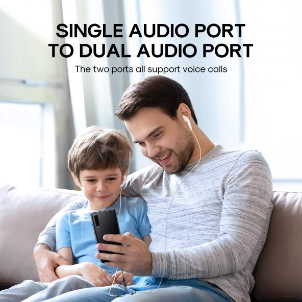Joyroom SY-A04 Splitter Y Kulaklık Ayırıcı Ses Kablosu 0,2 m-Siyah - 6