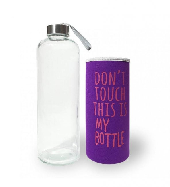 Renkli Kılıflı Cam Matara 1000 ml - 5