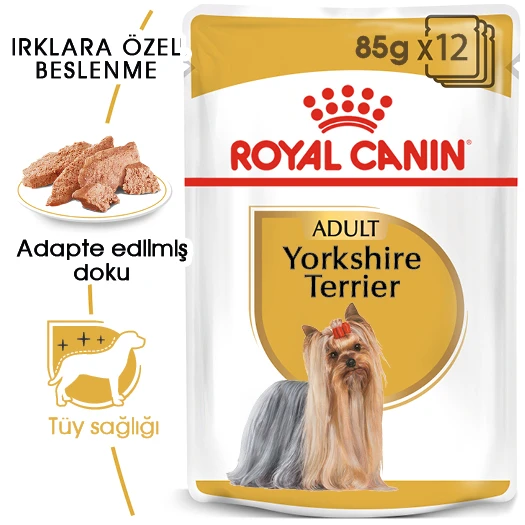 Royal Canin Yorkshire Terrier Adult Yetişkin Köpek Konserve Yaş Mama Pouch 85 Gr - 1
