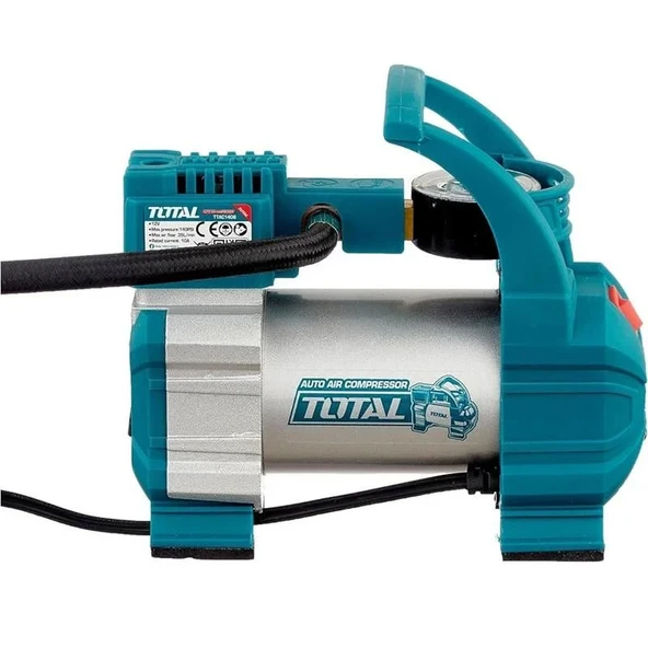 Total TTAC14061 Çakmaklık ve Akü Girişli Araç Kompresörü Lastik Şişirme Oto Hava Pompası 140PSI - 2