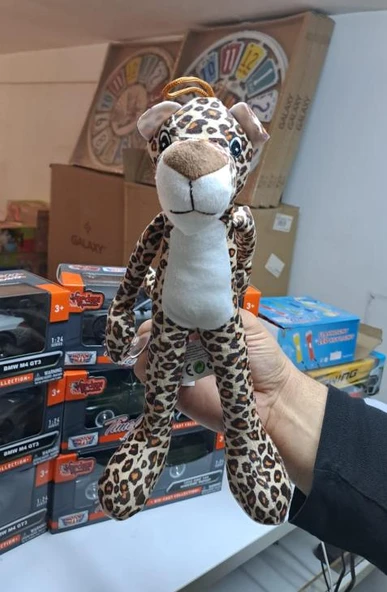 30 cm Asılabilir Elleri Vantuzlu Oyuncak Peluş Leopar - 3
