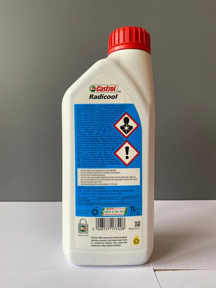 Castrol Radicool İnorganik Mavi Renkli 1 Litre Antifriz 07/2025 Üretim Mavi - 3