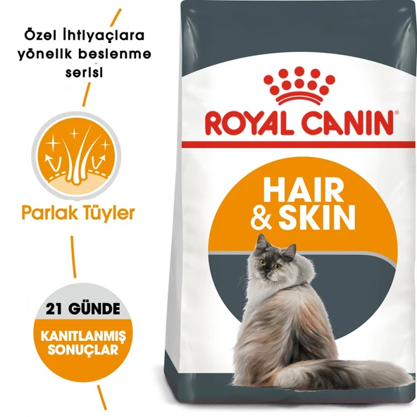 Royal Canin Hair & Skin Care Yetişkin Kedi Maması 4 Kg - Tüy ve Deri Sağlığı İçin Özel Formül ürün görseli 1