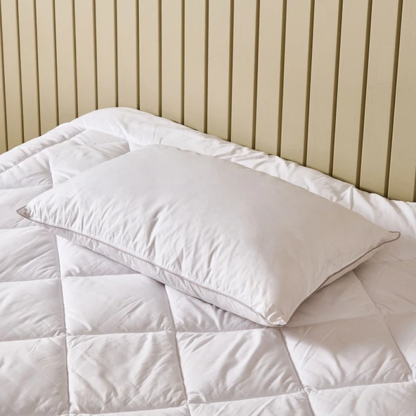 Soft Kaz Tüyü Yastık - Beyaz - 50x70 cm - Resim 2