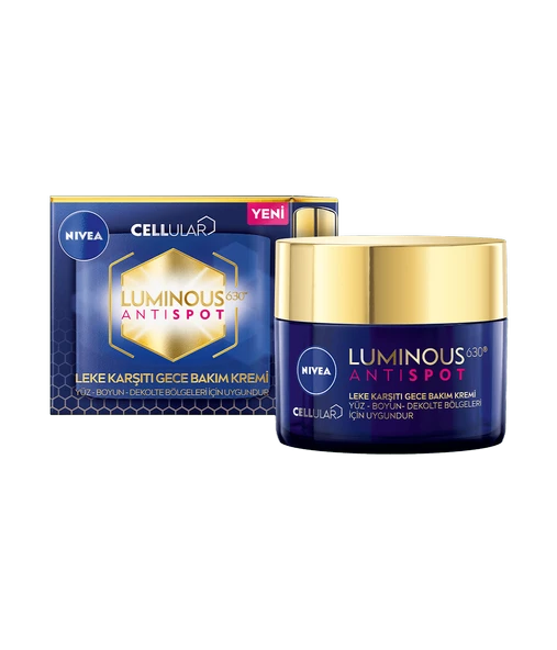 94134 NIVEA LUMINOUS630® LEKE KARŞITI GECE BAKIM KREMİ  3 ADET - Resim 2