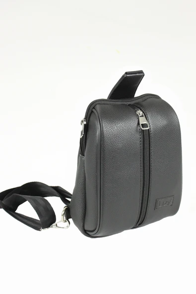 Lizy 1061 Suni Deri Unisex Body Bag, Omuz Çantası - 10