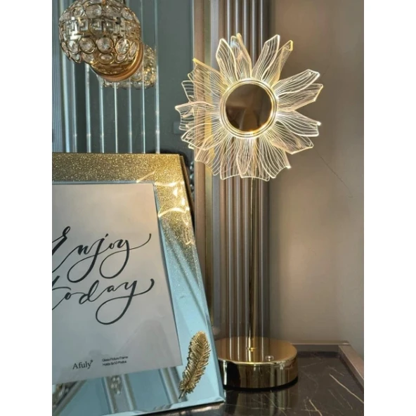 MDB Çiçek Tasarımlı LED Masa Lambası - Resim 5