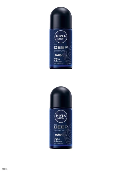 80031 NIVEA MEN DEEP DARKWOOD ROLL-ON 2 ADET ürün görseli