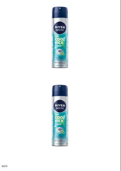 83215 NIVEA MEN COOL KICK FRESH SPREY 2 ADET ürün görseli