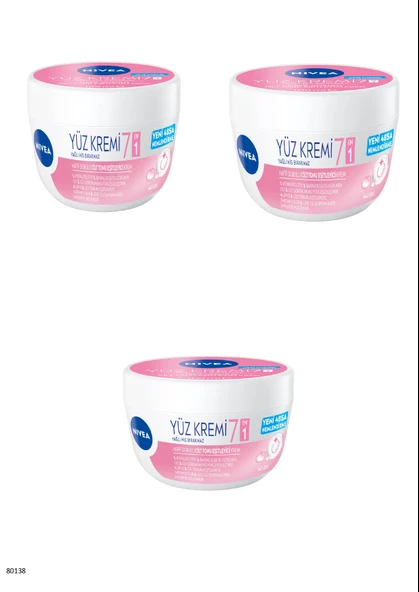 80138 NIVEA 7si1 Arada Cilt Tonu Eşitleyici Yüz Kremi  3 ADET ürün görseli 1