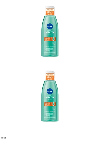 98758 NIVEA Derma Skin Clear Tonik 2 ADET ürün görseli