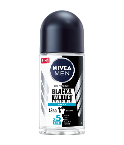 85970 NIVEA MEN BLACK  WHITE FRESH ROLL-ON ürün görseli