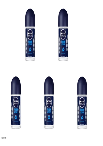 82808 NIVEA MEN FRESH ACTIVE ROLL-ON  5 ADET ürün görseli