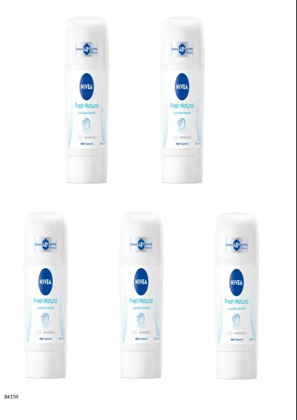 84159 NIVEA FRESH NATURAL STICK DEODORANT  5 ADET ürün görseli