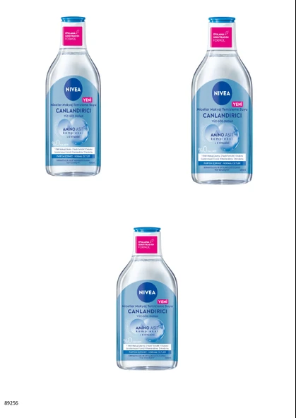NIVEA CANLANDIRICI MICELLAR MAKYAJ TEMİZLEME SUYU  3 ADET