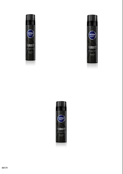 88579 NIVEA MEN DEEP DIMENSION TIRAŞ KÖPÜĞÜ  3 ADET ürün görseli