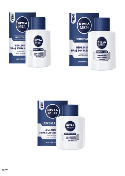 81300 NIVEA MEN PROTECT  CARE NEMLENDİRİCİ TIRAŞ SONRASI BALSAM  3 ADET