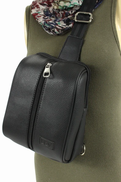 Lizy 1061 Suni Deri Unisex Body Bag, Omuz Çantası - 6