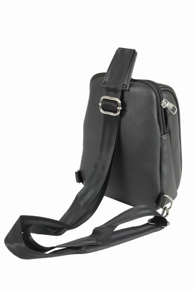 Lizy 1061 Suni Deri Unisex Body Bag, Omuz Çantası - 9