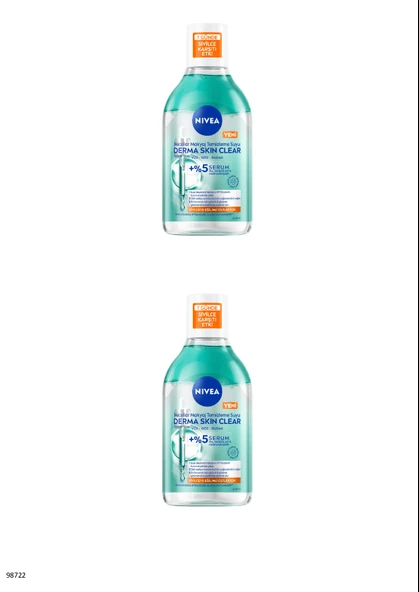 98722 Derma Skin Clear Micellar Makyaj Temizleme Suyu 2 ADET