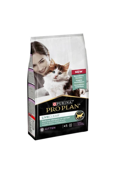 Pro Plan LiveClear Hindili Alerjen Azaltan Yavru Kedi Maması 1,4kg ürün görseli