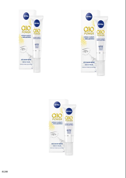 81288 Q10 POWER Kırışık Karşıtı +Sıkılaştırıcı Göz Bakım Kremi  3 ADET ürün görseli