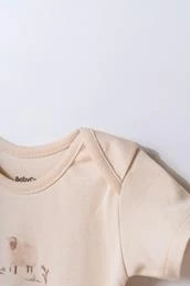 Bebek 2li Kısa Kollu Zıbın Body %100 Organik Pamuk, Bebek-Yenidoğan-CSY8176 - 4