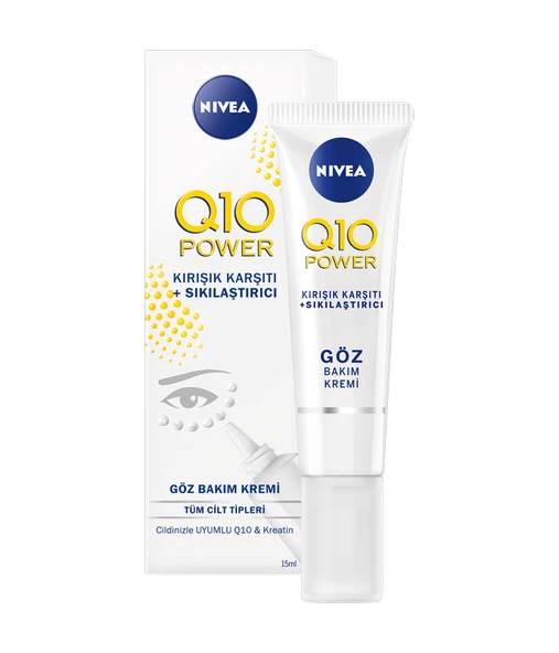 81288 Q10 POWER Kırışık Karşıtı +Sıkılaştırıcı Göz Bakım Kremi  3 ADET - Resim 2