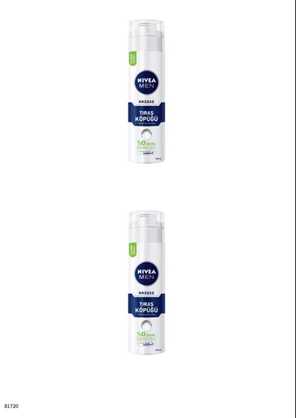 81720 NIVEA MEN HASSAS TIRAŞ KÖPÜĞÜ 2 ADET ürün görseli 1