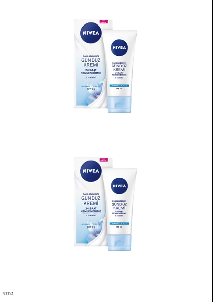 81152 NIVEA ESSENTIALS CANLANDIRICI NORMAL CİLTLER GÜNDÜZ KREMİ 2 ADET ürün görseli 1