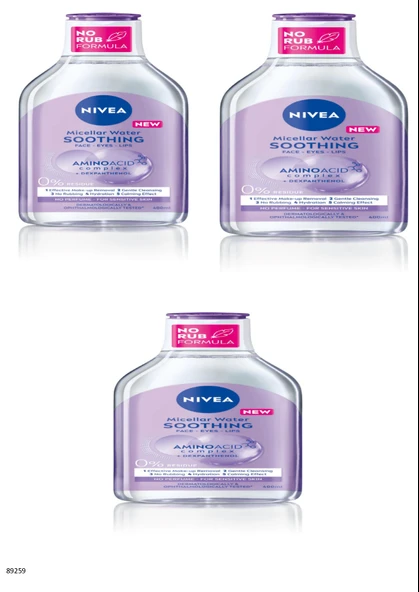 NIVEA YATIŞTIRICI MICELLAR MAKYAJ TEMİZLEME SUYU  3 ADET