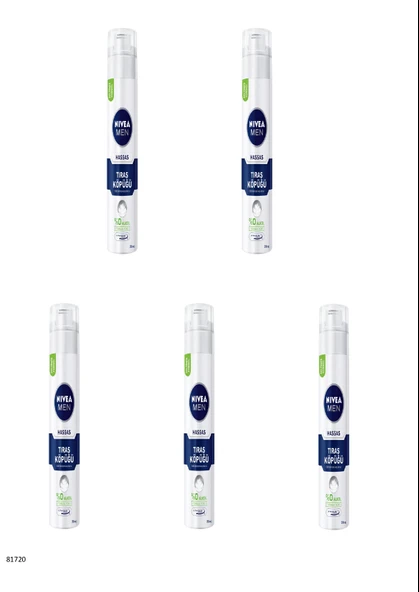 81720 NIVEA MEN HASSAS TIRAŞ KÖPÜĞÜ  5 ADET