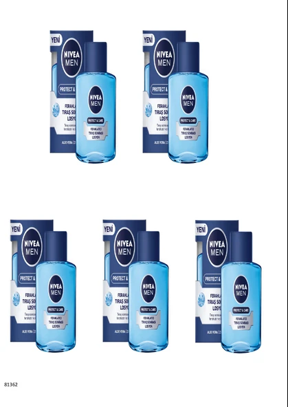 81362 NIVEA MEN PROTECT  CARE FERAHLATICI TIRAŞ SONRASI LOSYON  5 ADET ürün görseli 1