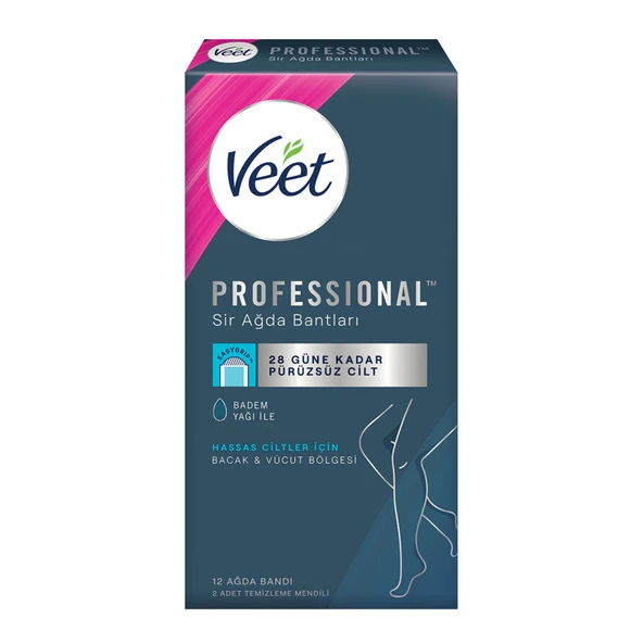 Veet Professional Ağda Bantları Hassas Ciltler 12'li