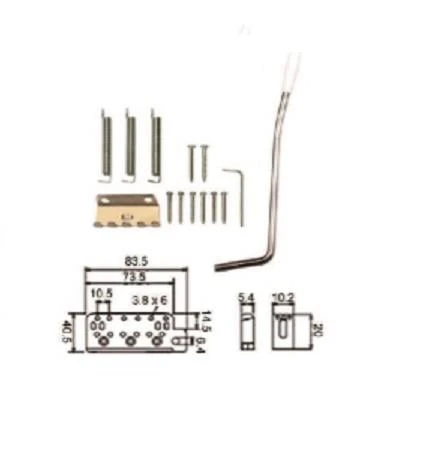 ELEKTRO TREMOLO KÖPRÜ+KOL SET SİYAH DR.PARTS (8 Vİ - Resim 2