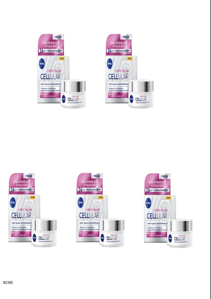 82385 NIVEA CELLULAR EXPERT FILLER YOĞUN YAŞLANMA KARŞITI GÜNDÜZ BAKIMI SPF30  5 ADET ürün görseli 1
