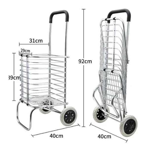 MDB Katlanabilir Taşınabilir Alışveriş ve Taşıma  Arabası - Resim 3