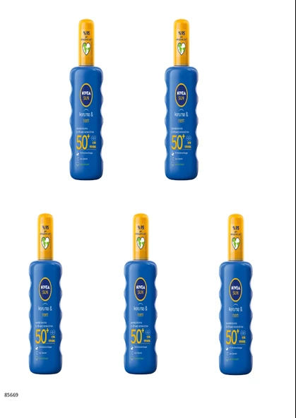 85669 NIVEA SUN Koruma  Nem Güneş Spreyi GKF 50+  5 ADET ürün görseli