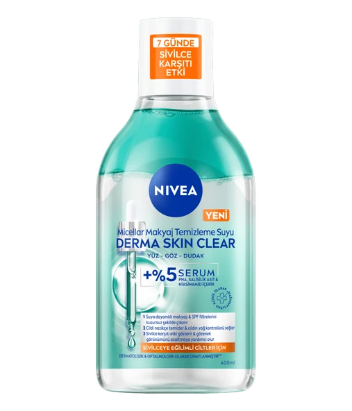 98722 Derma Skin Clear Micellar Makyaj Temizleme Suyu  5 ADET - 2