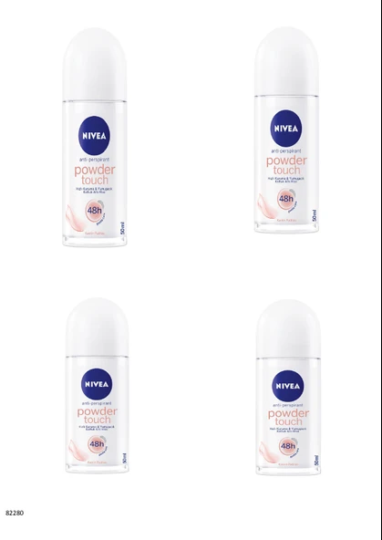 82280 NIVEA POWDER TOUCH ROLL-ON  4 ADET ürün görseli