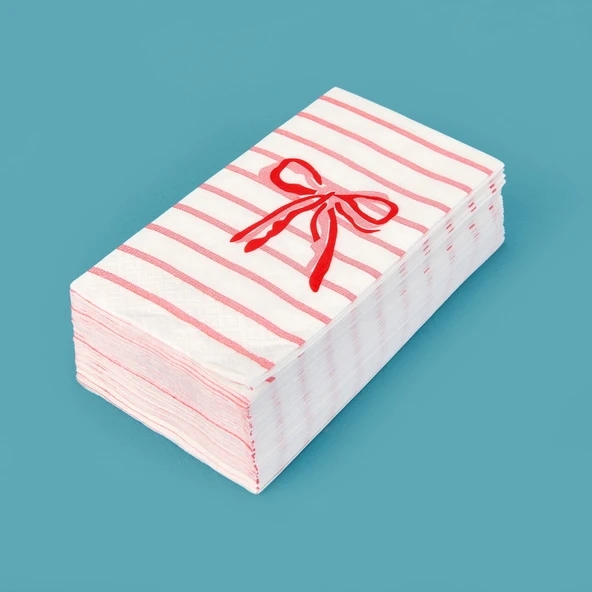 Kitchen 25'li Kurdele Desen Peçete - Beyaz - 16x8 cm ürün görseli 1