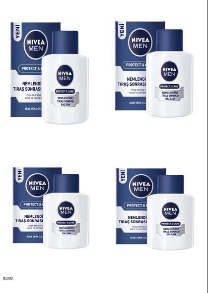 81300 NIVEA MEN PROTECT  CARE NEMLENDİRİCİ TIRAŞ SONRASI BALSAM  4 ADET
