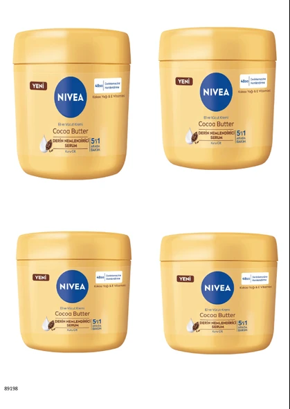 89198 NIVEA COCOA BUTTER EL VE VÜCUT BAKIM KREMİ  4 ADET