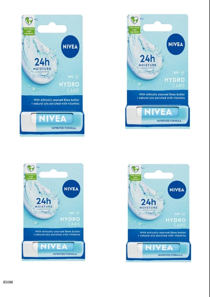 85088 NIVEA Hydro Care SPF 15 Dudak Bakım Kremi  4 ADET ürün görseli