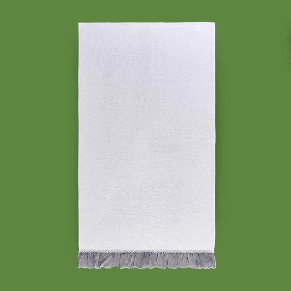 Soft French Cottage Twin Çizgi Desenli Yüz Havlusu - Ekru - 50x90 cm - Resim 2