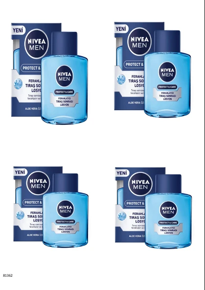 81362 NIVEA MEN PROTECT  CARE FERAHLATICI TIRAŞ SONRASI LOSYON  4 ADET ürün görseli 1