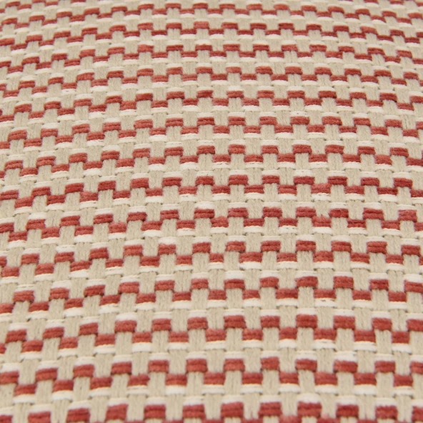 Soft Shiny Kırlent - Bej / Kiremit - 45x45 cm - Resim 2