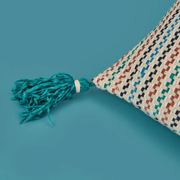 Soft Shiny Kırlent - Renkli - 30x50 cm - Resim 3